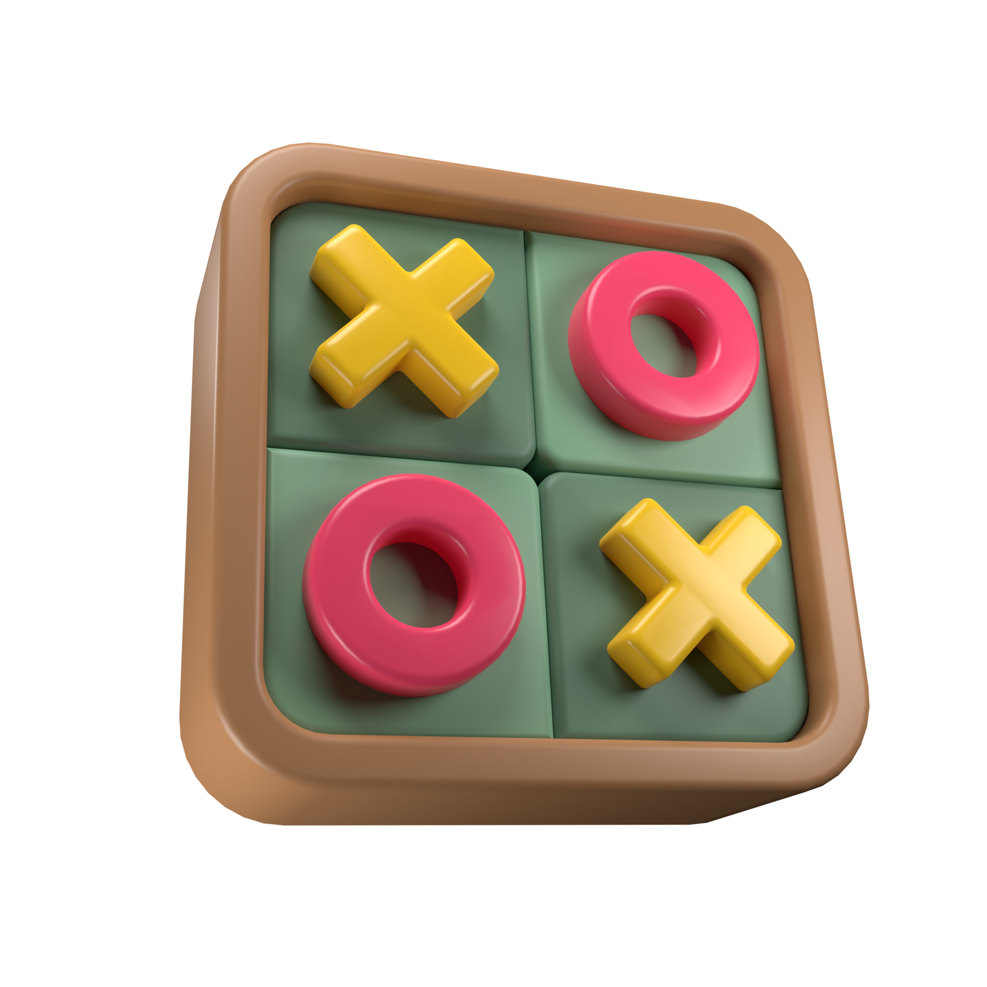 The playing field of tic tac toe.